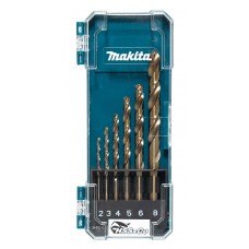 Makita grąžtų metalui HSS-Co rinkinys 2-8 mm (6 vnt)